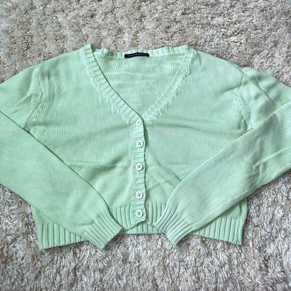 Brandy Melville Light Green Cardigan